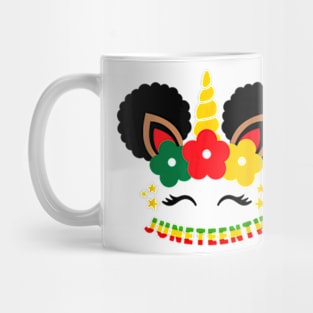 afro unicorn for women boys juneteenth for kids Mug